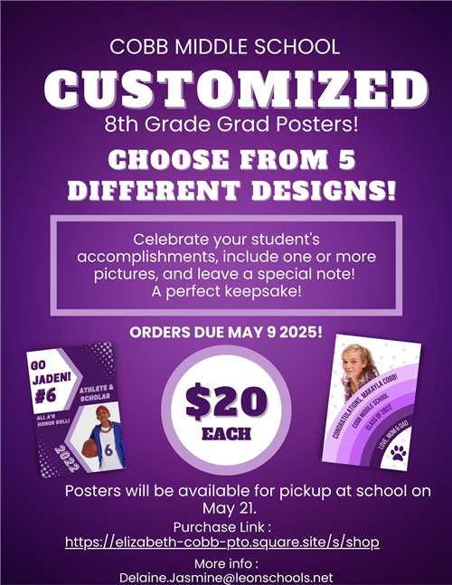 CMS 8th grade poster announcements 